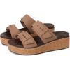 Crocs Women’s Brooklyn Cork Buckle Sandals Wedge(Milk Chocolate)