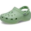 Crocs Women’s Classic Platform Glitter Clog(Fair Green)