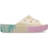 Crocs Women’s Classic Slide | Platform Sandals(Vanilla/Multi)
