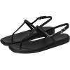 Crocs Women’s Miami Thong Sandal Flat(Black Studs)