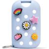 Touchland x Crocs Limited Edition Mist Case 1 Fl. OZ., Stylish Hand Sanitizer Spray Accessory, with 5 JibbitzTM Charms and Keyring, Pixie Lavender Color(Cloudwave Blue)