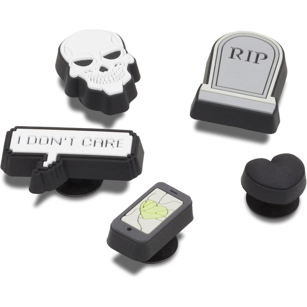 imageCrocs Jibbitz Holiday Packs Shoe Charms  Synthetic Material  Easy to Attach  Perfect for HolidaysGhosting 5Pack