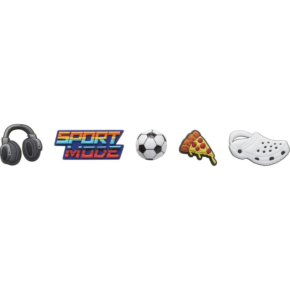 imageCrocs Jibbitz Packs for Shoes and Sandals  Beautiful Accessory Colorful Charms and Constructed with Synthetic MaterialSport Life 5Pack