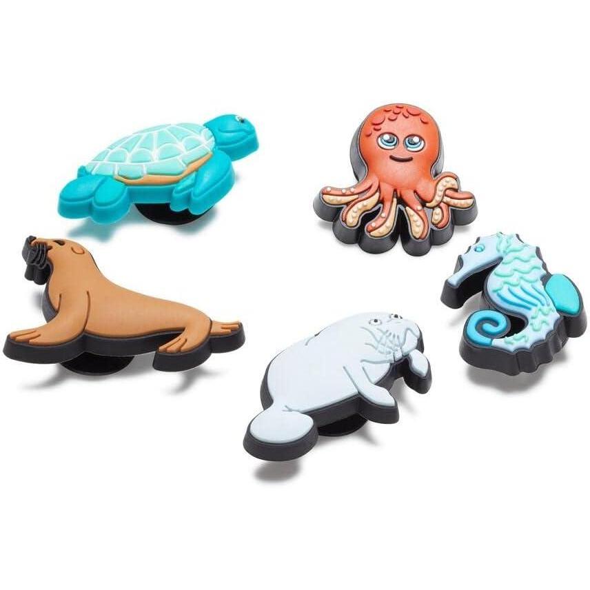 imageCrocs Jibbitz Shoe Charms  Wild Animal Multi Pack Crocs Charms for Girls and BoysSea Creatures 5Pack