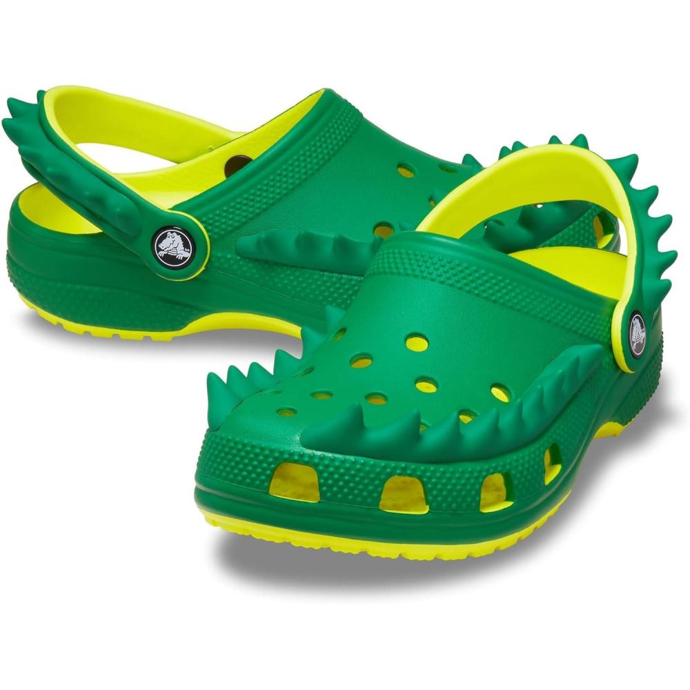 imageCrocs Kids Classic ClogsAcidityGreen Ivy