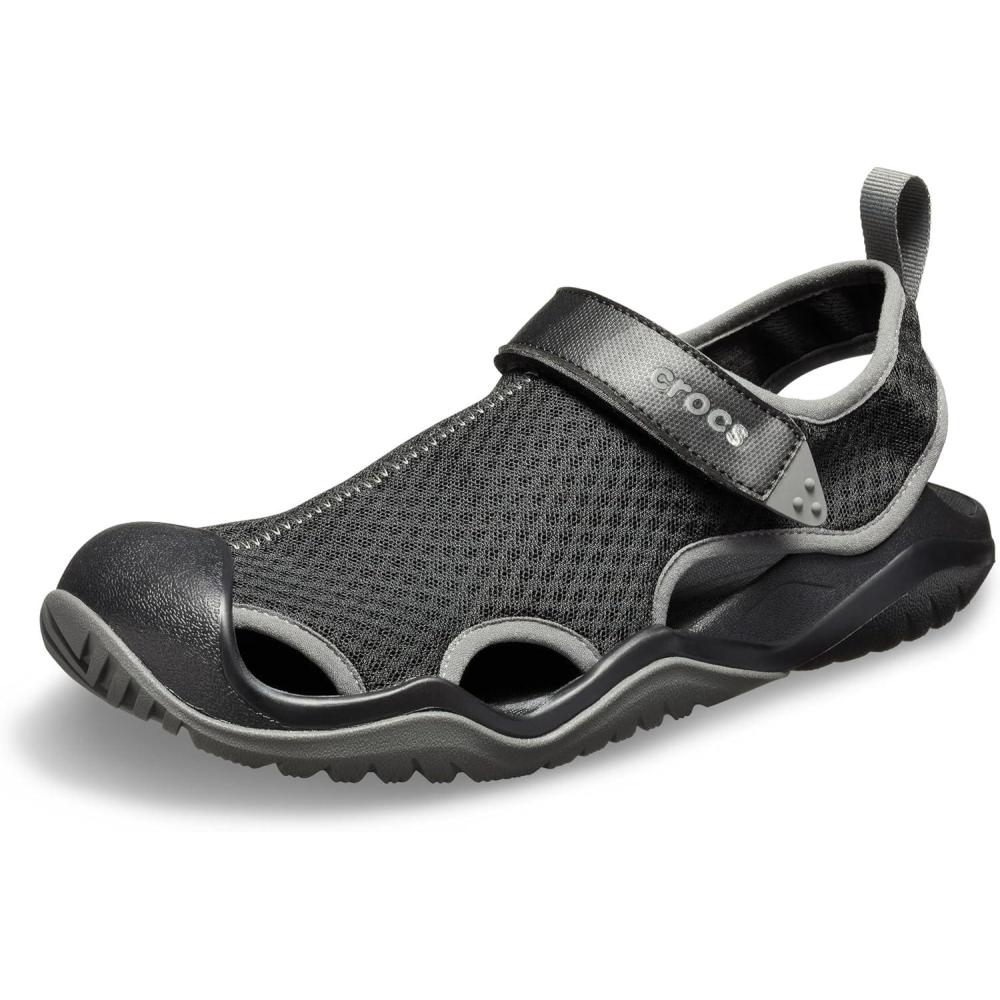 imageCrocs Mens Swiftwater Mesh Deck SandalsBlack