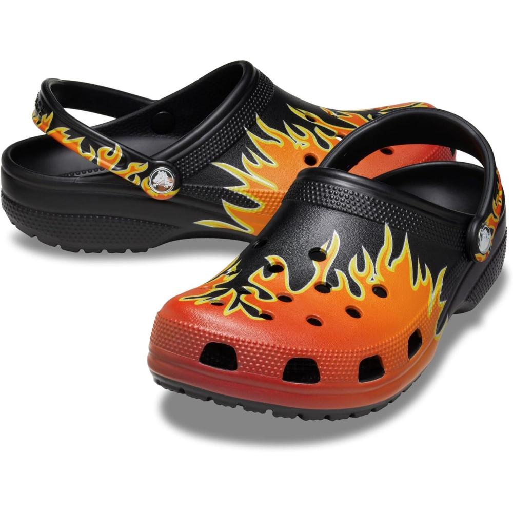 imageCrocs Unisex Adult Classic Glitter ClogsBlackMulti