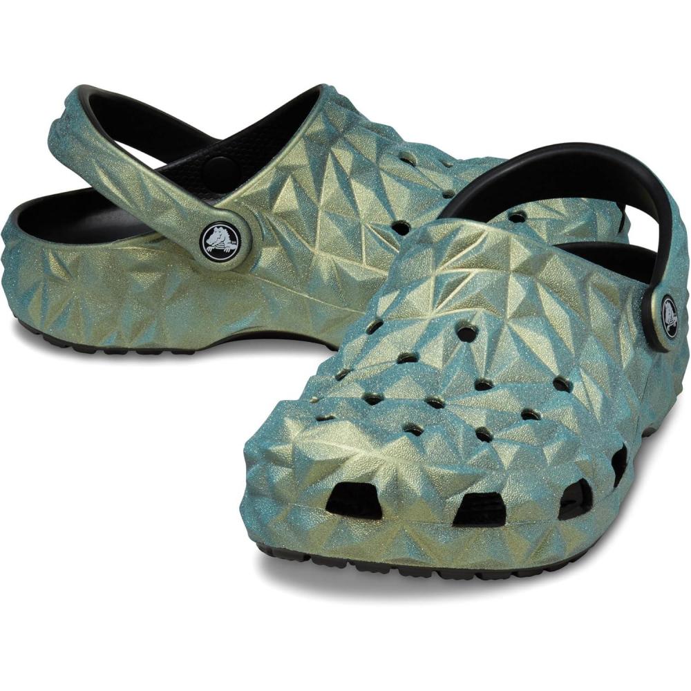 imageCrocs UnisexAdult Classic Geometric ClogIridescent Aqua
