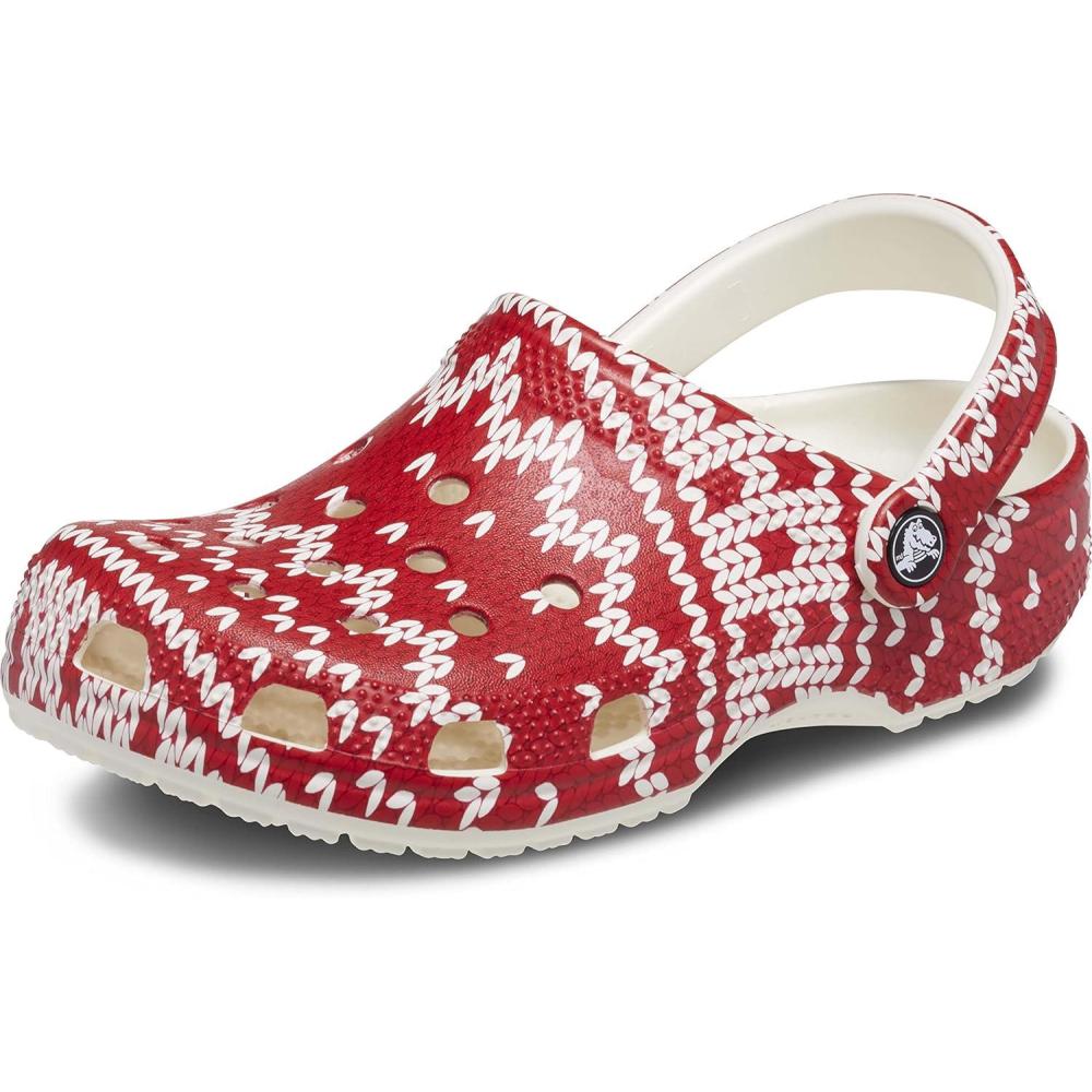 imageCrocs UnisexAdult Classic Graphic ClogsHoliday Sweater Print