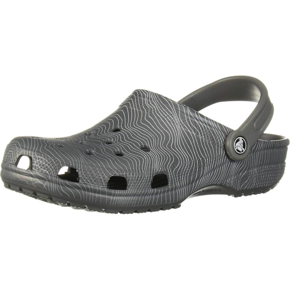 imageCrocs UnisexAdult Classic Graphic ClogsSlate GreyLight Grey