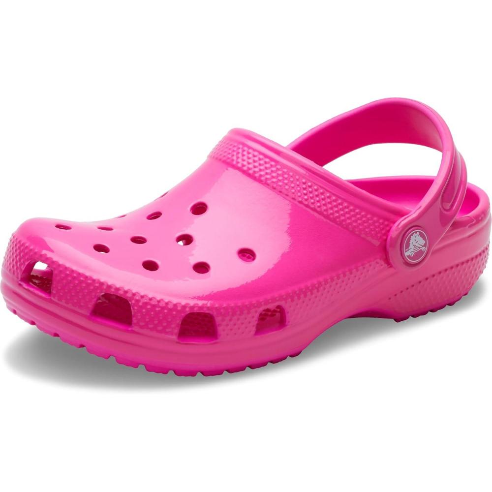 imageCrocs UnisexAdult Classic Sparkly Clog Metallic and Glitter ShoesPink Crush