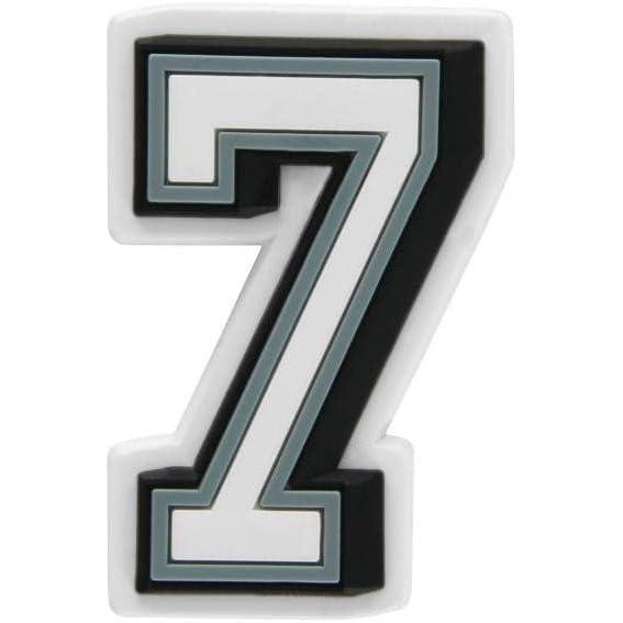 imageCrocs UnisexAdult Jibbitz Shoe Charms  Number Shoe Charm Singles Cute Charms for Girls and BoysNumber 7