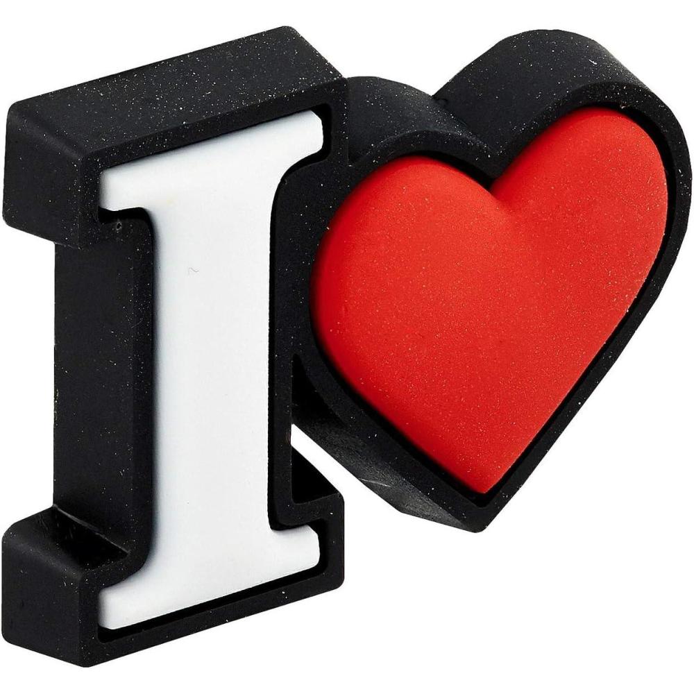 imageCrocs UnisexAdult Jibbitz Shoe Charms  Popular Sayings Shoe Charm Singles Cute Charms for Teens and AdultsI Heart