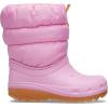 Crocs Classic Neo Puff Boot (Toddler)(Pink Tweed/Gum)