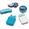 Crocs Jibbitz Shoe Charms, NBA Basketball Teams Sports Collection Multi Packs(Charlotte Hornets)