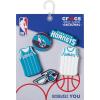 Crocs Jibbitz Shoe Charms, NBA Basketball Teams Sports Collection Multi Packs(Charlotte Hornets)