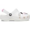 Crocs Kids’ Classic Clogs(White/Pink Tweed Cat)