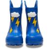 Crocs Kids’ Handle It Graphic Rain Boots(Blue Bolt)