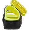 Crocs Unisex Adult Classic Cozzzy Towel Sandals, Fuzzy Slippers and Slides(Black/Acidity)