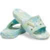 Crocs Unisex Adult Classic Graphic Slides(Pure Water/Multi Marbled Tie-dye)