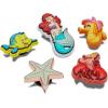 Crocs Unisex Disney Princess Character Collection Multi Packs Princess Ariel 5 Pack