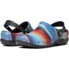 Crocs Unisex-Adult Bistro Graphic Clogs, Slip Resistant Work Shoes(Black/Multi Stripe)