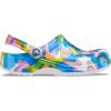 Crocs Unisex-Adult Classic Graphic Clogs(White/Multi)