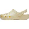 Crocs Unisex-Adult Classic Sparkly Clog, Metallic and Glitter Shoes(Buttercream)