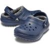 Crocs Unisex-Child Classic Lined Clog(Navy/Charcoal)
