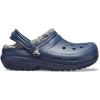 Crocs Unisex-Child Classic Lined Clog(Navy/Charcoal)