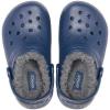 Crocs Unisex-Child Classic Lined Clog(Navy/Charcoal)