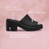 Crocs Women’s Brooklyn Slide Heel Heeled Sandal(Black/Black)