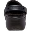 Crocs Womens Classic Lined Platform Clogs(Black)