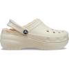 Crocs Womens Classic Lined Platform Clogs(Bone)