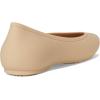 Crocs Women’s On the Clock Work Flats, Slip Resistant Work Shoes for Women, LiteRide Comfort(Chai)