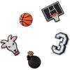 Crocs Jibbitz 5-Pack Sport Shoe Charms | Jibbitz(Basketball Star)