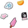 Crocs Jibbitz 5-Pack Trendy Shoe Charms | Jibbitz(Summa Time Girl)