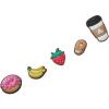 Crocs Jibbitz Food – Stylish Shoe Charms – Synthetic Material – Jibbitz Packs Shoe Charms – One-of-a-kinds(Breakfast 5-Pack)