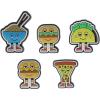 Crocs Jibbitz Food – Stylish Shoe Charms – Synthetic Material – Jibbitz Packs Shoe Charms – One-of-a-kinds(Chill Foods 5-Pack)