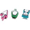 Crocs Jibbitz Packs for Shoes, and Sandals – Beautiful Accessory, Colorful Charms, and Constructed with Synthetic Material(90s Retro Vibe)