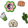 Crocs Jibbitz Packs for Shoes, and Sandals – Beautiful Accessory, Colorful Charms, and Constructed with Synthetic Material(Chill Girl 5-Pack)