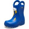 Crocs Kids’ Handle It Graphic Rain Boots(Blue Bolt)