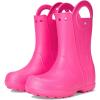 Crocs Kids’ Handle It Graphic Rain Boots(Pink Crush)