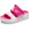 Crocs Unisex Adult Classic Cozzzy Towel Sandals, Fuzzy Slippers and Slides(White)