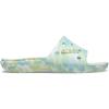 Crocs Unisex Adult Classic Graphic Slides(Pure Water/Multi Marbled Tie-dye)