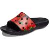 Crocs Unisex Adult Classic Graphic Slides(Red/Black)