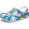Crocs Unisex Adult Classic Marbled Tie-Dye Clogs(White/Multi)