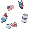 Crocs Unisex American Flag and Patriotic Collection Multi Packs USA 5 Pack