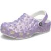 Crocs Unisex-Adult Classic Geometric Clog(Iridescent Lilac)