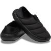 Crocs Unisex-Adult Classic Puff Moc Slipper(Black/Black)